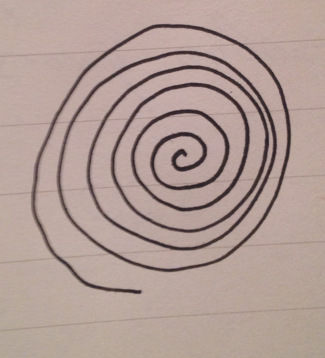 hand-drawn spiral